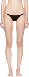 Fleur Du Mal Black Luxe V-string Thong