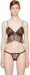 FLEUR DU MAL Black Rose Lace Cami Bralette