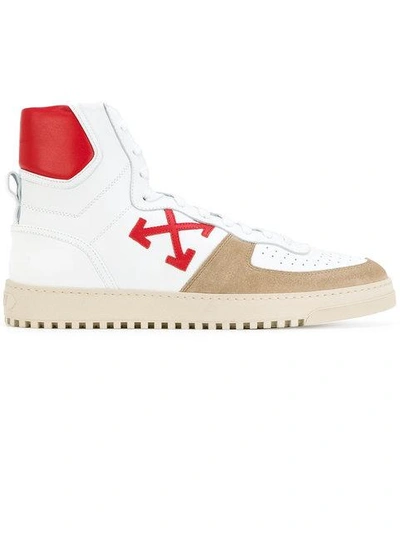 Off-white 70风高帮板鞋 In White-red