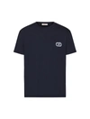 VALENTINO COTTON T-SHIRT WITH VLOGO SIGNATURE PATCH