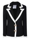 Moschino Heart-motif Single-breasted Blazer In Black