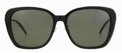 Saint Laurent Slm78f 002 Butterfly Sunglasses In Grey