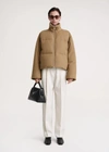 Totême Quilted Padded Wool-blend Flannel Jacket In Biscuit Melange
