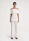 Totême Off-the-shoulder Evening Top In Macadamia