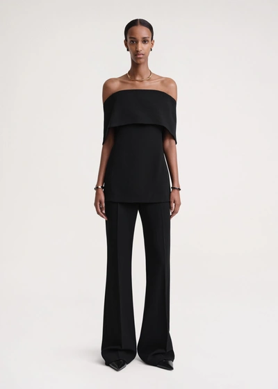 Totême Zenoma Off-shoulder Strapless Top In Black