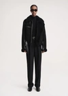 TOTÊME SHEARLING AVIATOR JACKET BLACK