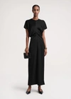 Totême Slouch Waist Viscose Midi Dress In Black