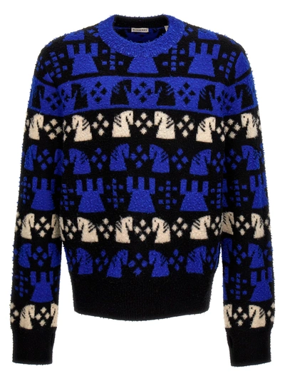 BURBERRY CHESS SWEATER SWEATER, CARDIGANS MULTICOLOR
