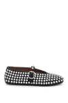 Alaïa Embellished Leather Ballet Flats