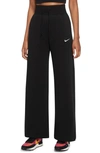 Nike Women's  Sportswear Phoenix Fleece High-waisted Wide-leg Sweatpants In Black