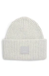 ACNE STUDIOS PANSY FACE PATCH RIB WOOL BEANIE