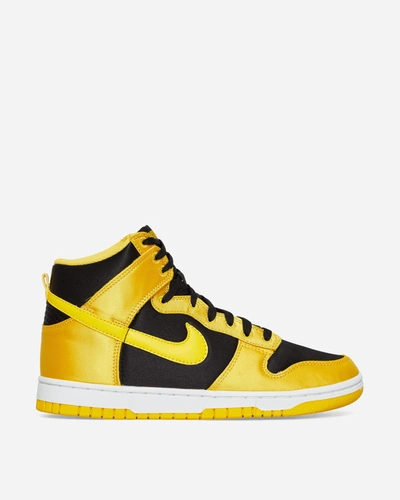 Nike Wmns Dunk Hi Trainers Black / Varsity Maize / White In Yellow