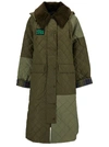 BARBOUR GREEN PATCHWORK JACKET WITH LOGO PATCH IN QUILTED FABRIC WOMAN