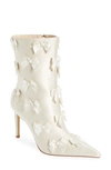 Azalea Wang Taf Pointed Toe Bootie In Cream