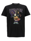 DSQUARED2 'CIRO' BLACK T-SHIRT WITH LOGO GRAPHIC PRINT IN COTTON MAN