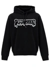 DSQUARED2 BLACK HOODIE WITH GRAFFITI LOGO PRINT IN COTTON MAN
