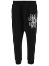 DSQUARED2 BLACK JOGGER PANTS WITH ICON LOGO PRINT IN COTTON MAN