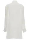 Stella Mccartney S-wave Silk Chiffon Tuxedo Shirt For Women In White