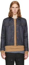 APC A.P.C. NAVY DENIM BRANDY JACKET,COZZI-F02268