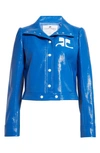 Courrèges Casual Jacket In Blue Synthetic Fibers