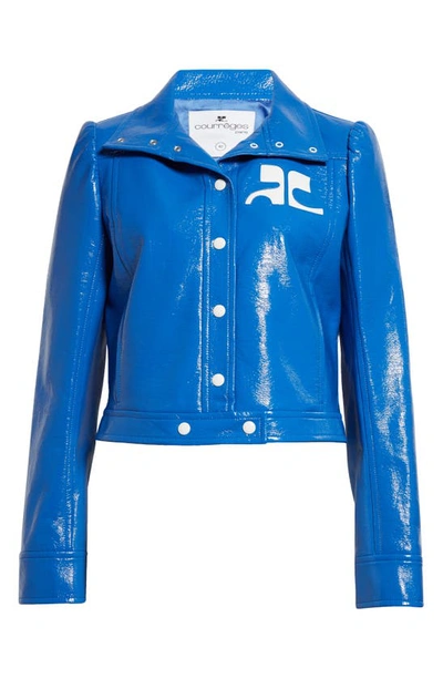 Courrèges Re-edition Vinyl Jacket In Blue