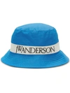 JW ANDERSON J.W. ANDERSON LOGO-EMBROIDERED TONAL-STITCHING BUCKET HAT