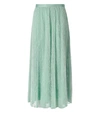 TWINSET TWINSET  GREEN LACE PLEATED SKIRT