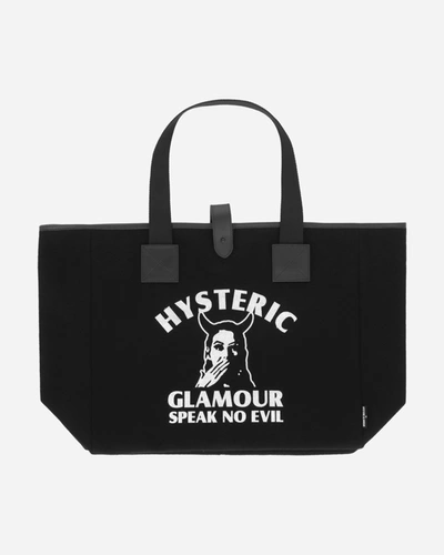 Hysteric Glamour Speak No Evil Tote Bag In Black