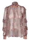 Etro Top Con Rouches In White