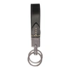 Tod's Logo Leather Keyring In Black