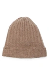 Totême Wide-ribbed Cashmere Beanie In Biscuit