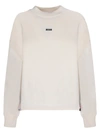 Msgm Roundneck Sweatshirt In White