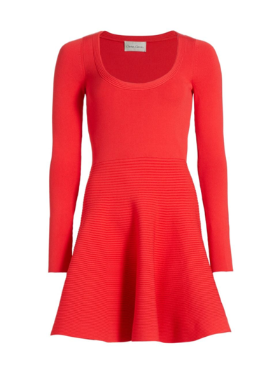 Cara Cara Women's Lisha Knit Fit & Flare Minidress In Bright Red