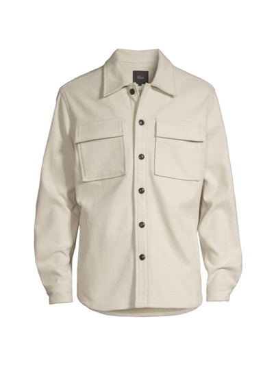 Rails Warner Button Front Shirt Jacket In Beige