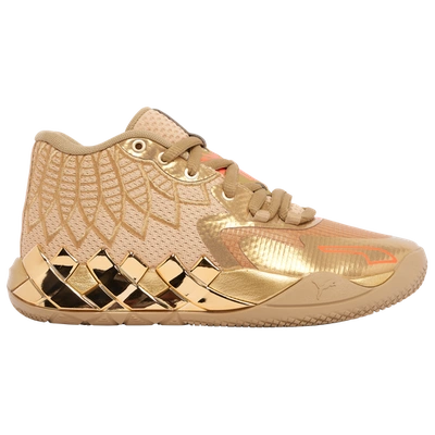 Puma Kids' Boys  Mb.01 Golden Child In Metallic Gold/fiery Coral