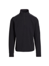 Saks Fifth Avenue Men's Slim-fit Textured Quarter-zip Sweater In Moonless