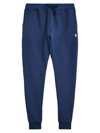 Polo Ralph Lauren Men's Double-knit Joggers In Derby Blue Heather