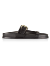 A.emery Prince Leather Slide Sandals In Black
