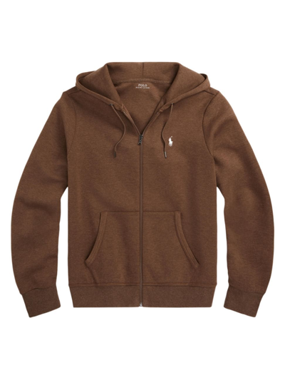 Polo Ralph Lauren Double-knit Full-zip Hoodie In Cedar Heather