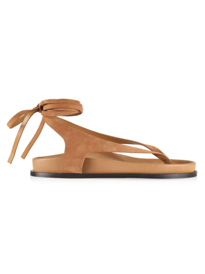 A.emery Shel Suede Sandals In Brown