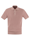 BRUNELLO CUCINELLI RIBBED COTTON POLO-STYLE JERSEY