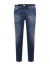 Pt01 Denim Trousers With Belt Loops In Denim
