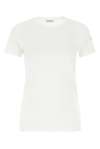 Moncler Logo Patch T-shirt In Bianco