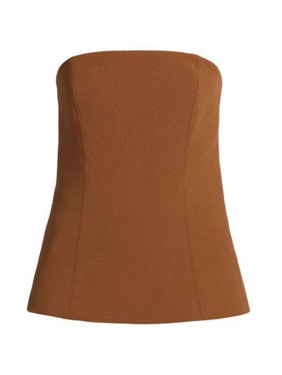 Veronica Beard Women's Astrid Strapless Top In Dark Ochre