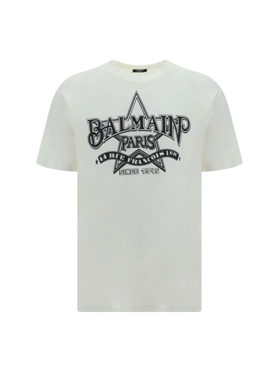 Balmain Logo-print Cotton T-shirt In White