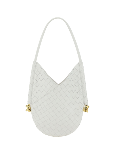 Bottega Veneta Solstice Shoulder Bag In White-m Brass