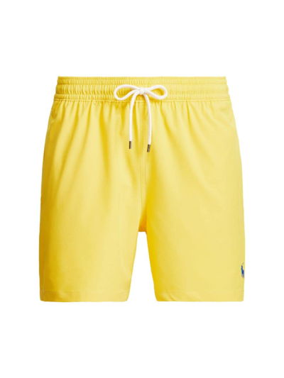 Polo Ralph Lauren Traveler Straight-leg Mid-length Swim Shorts In Yellow Fin