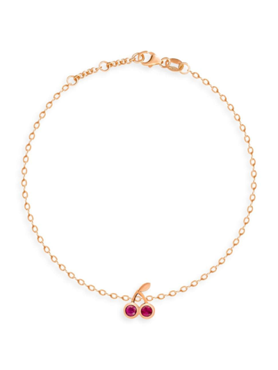 Rosmundo Women's Frutti Cherries 18k Rose Gold & Ruby Bracelet
