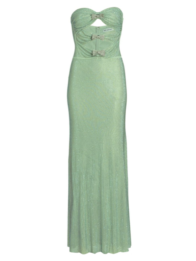 Self-portrait Day Evening Dress In Green