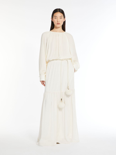 Max Mara Silk Crepon Shirt In 中間色